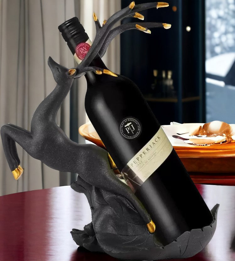 Antelope Wine Holder - Raven Black