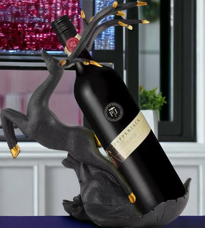 Antelope Wine Holder - Raven Black