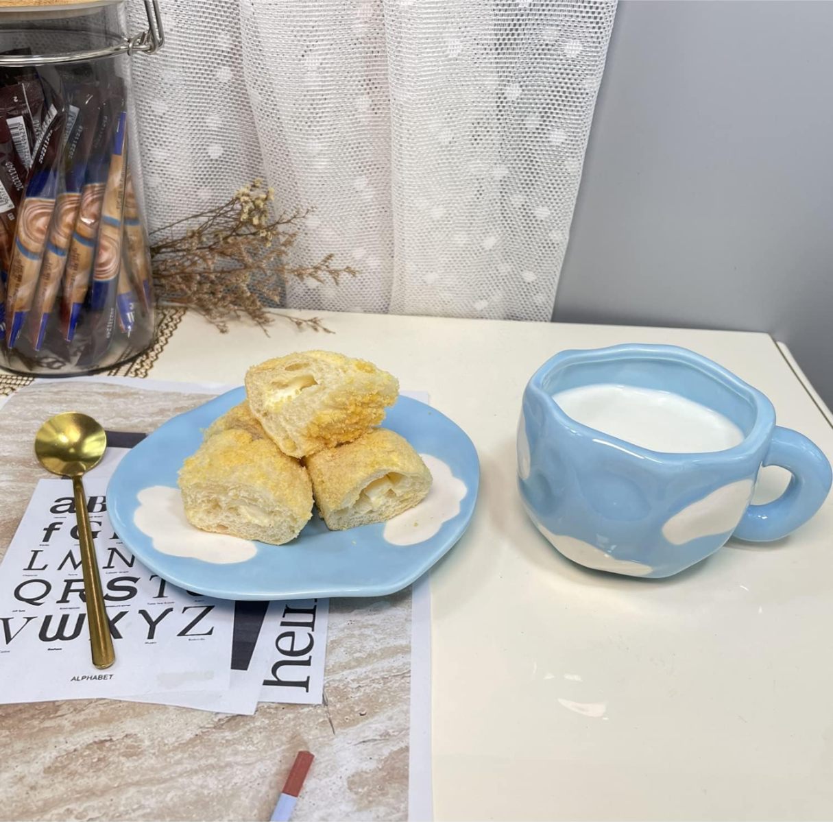 Cloud Mug and Saucer