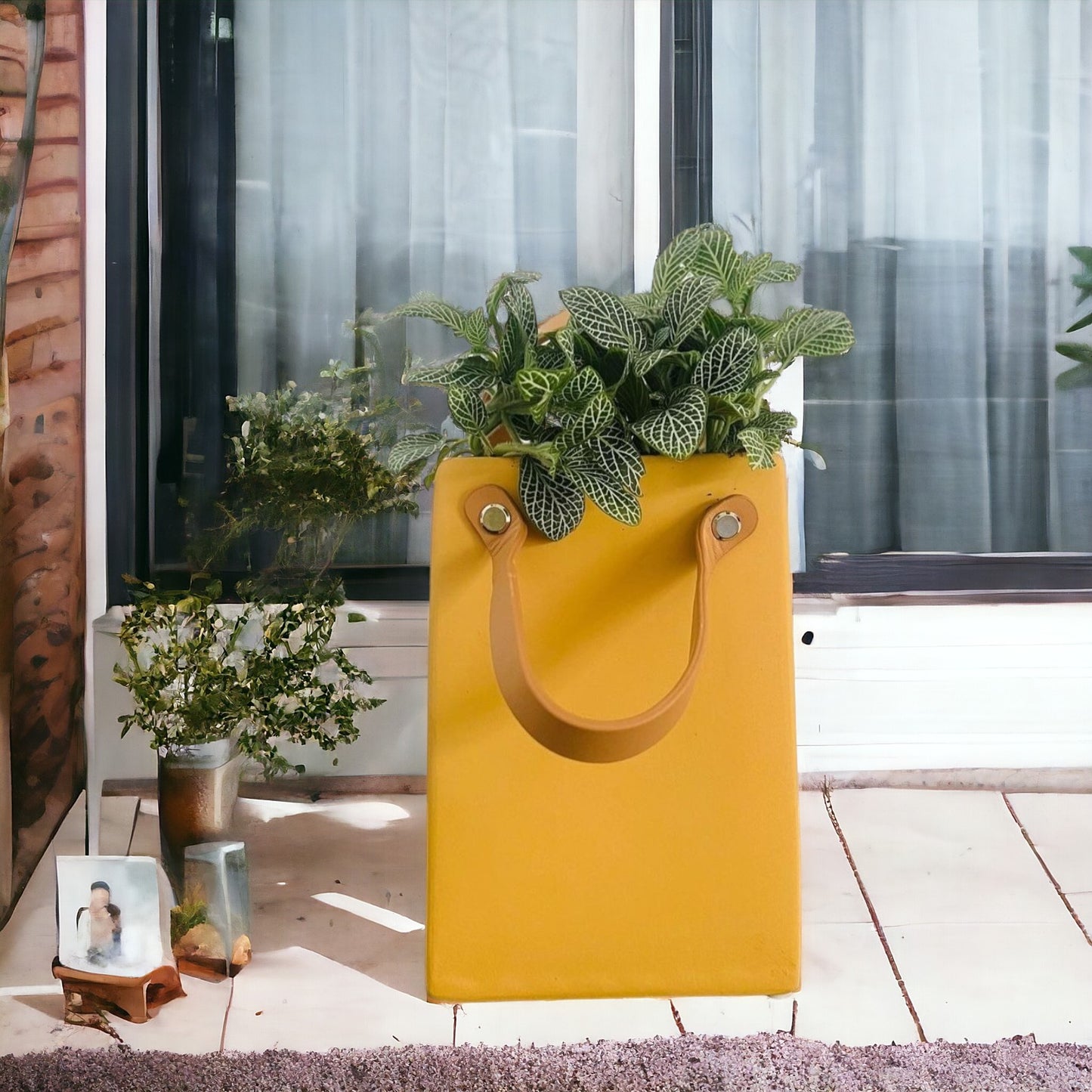 Strapped Carry Bag Vase