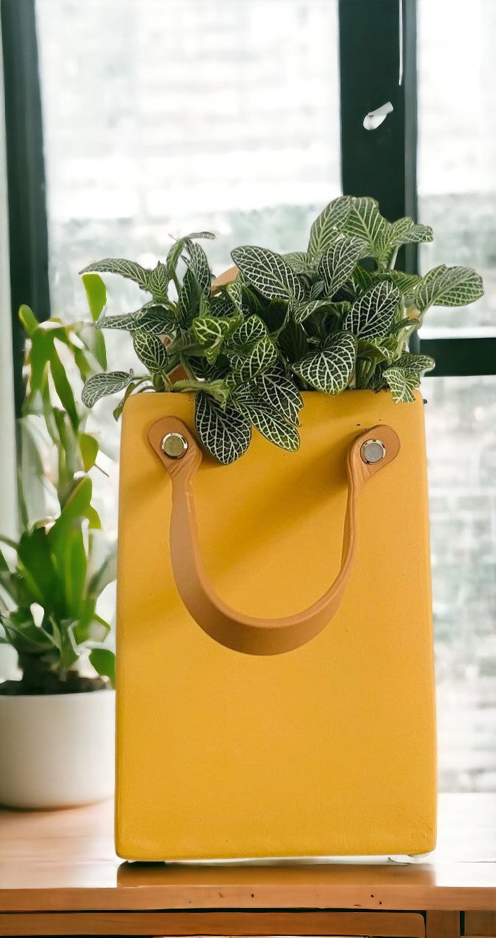 Strapped Carry Bag Vase