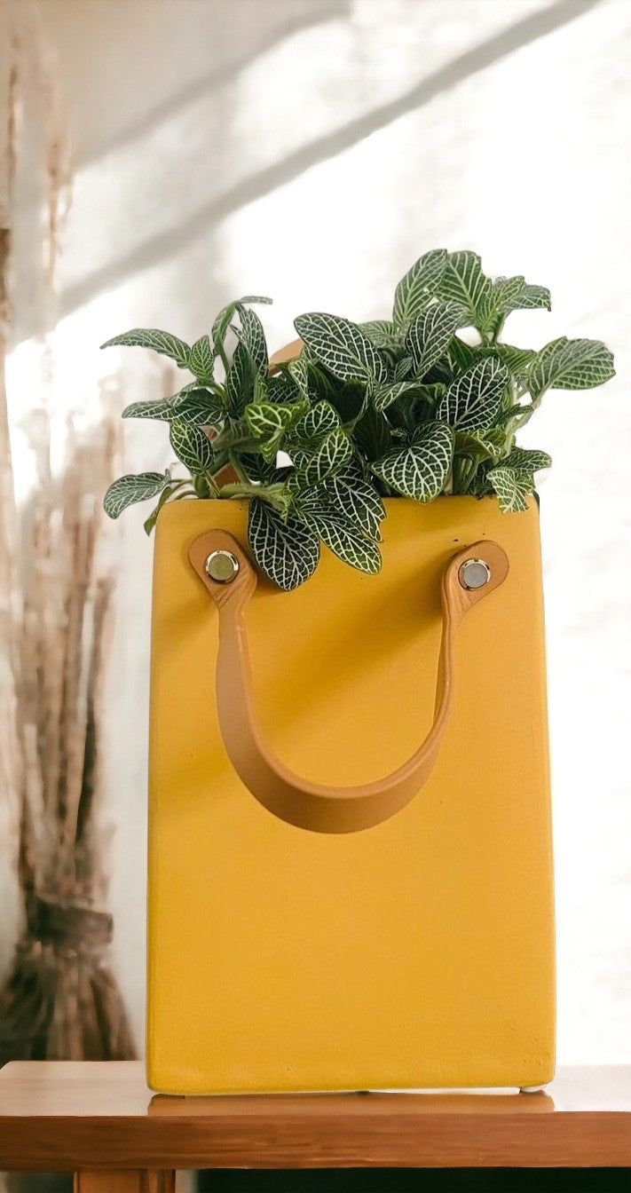 Strapped Carry Bag Vase
