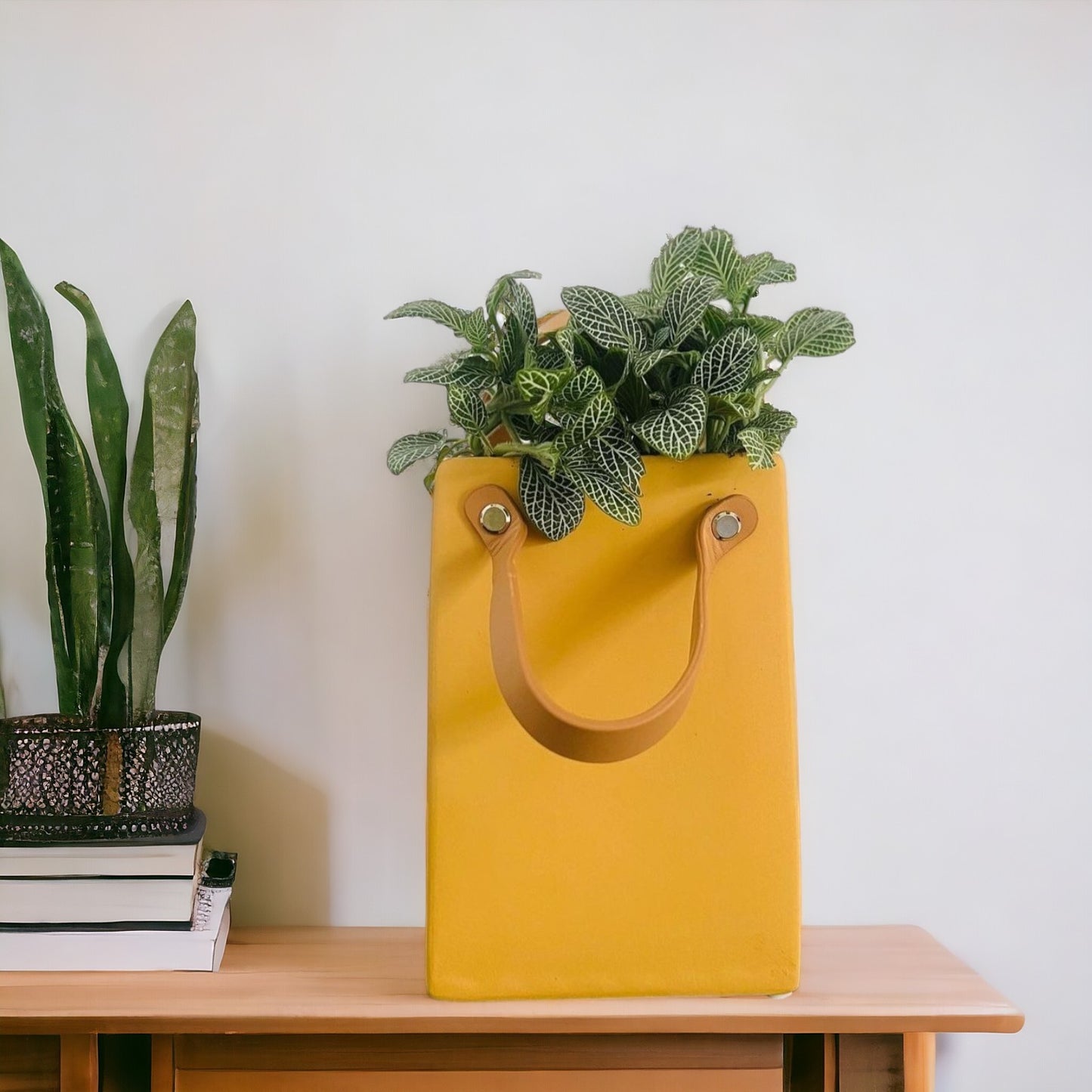 Strapped Carry Bag Vase