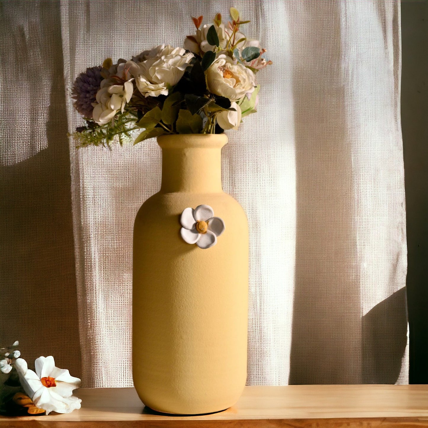 Milk Bottle Matte Vase - Daffodil Yellow