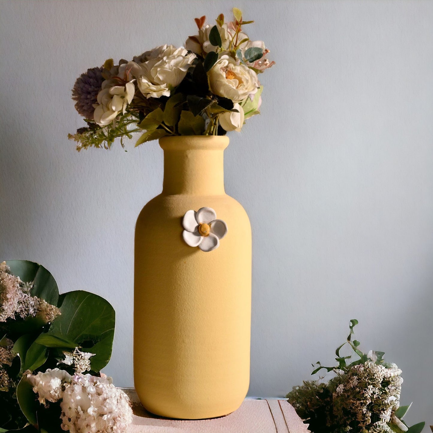 Milk Bottle Matte Vase - Daffodil Yellow