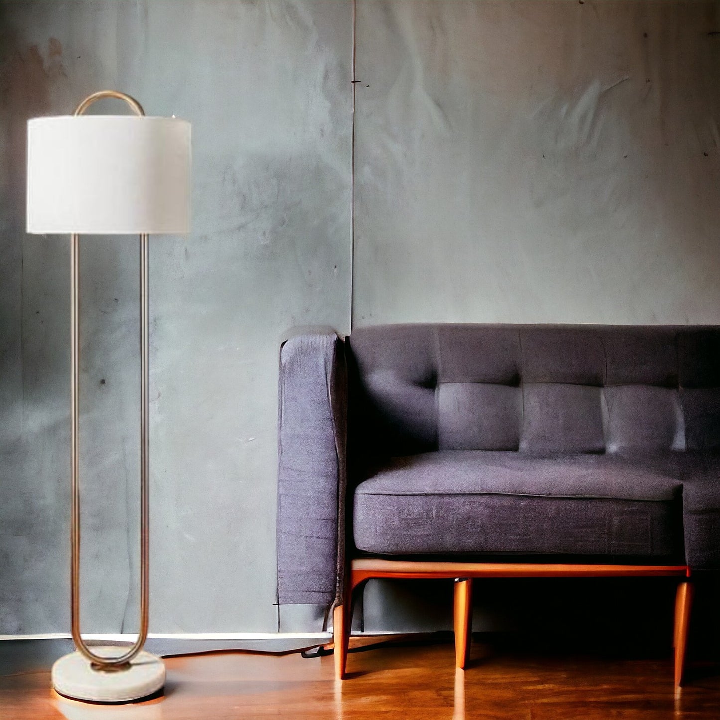 Oval Iron Floor Lamp