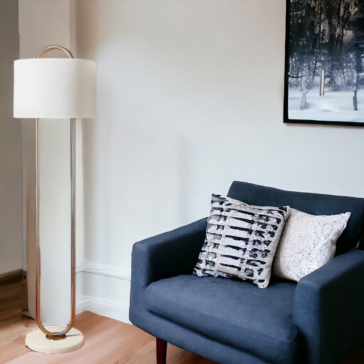 Oval Iron Floor Lamp
