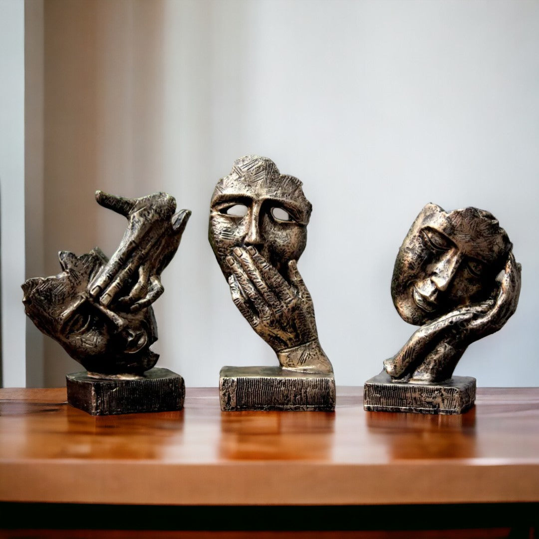 Faces of a Man Set - Antique Copper