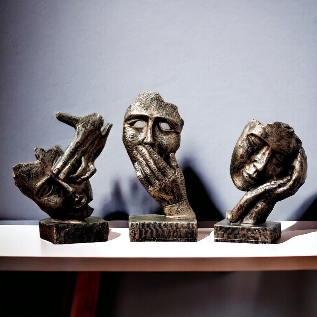 Faces of a Man Set - Antique Copper