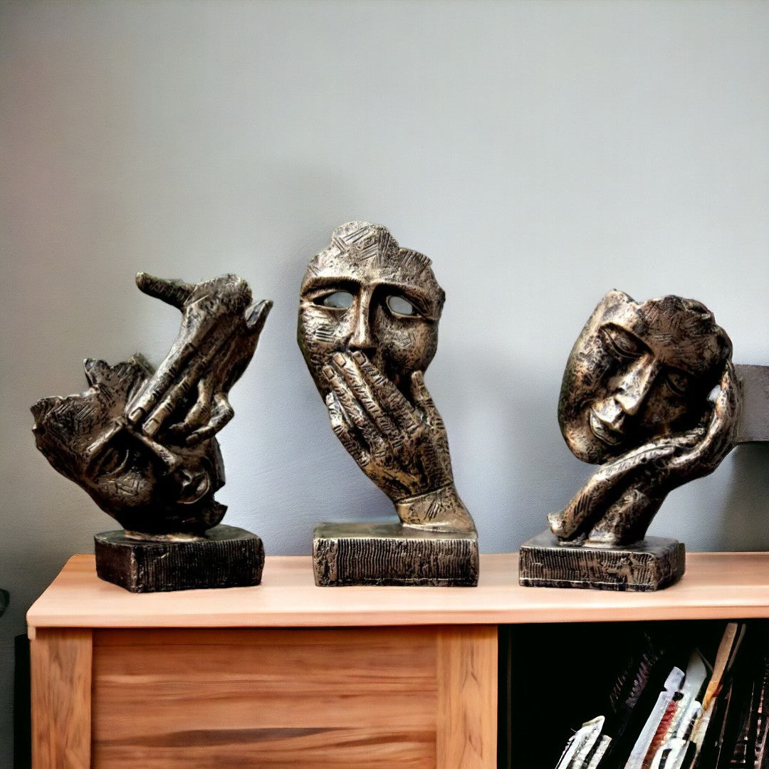 Faces of a Man Set - Antique Copper