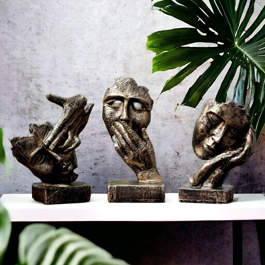 Faces of a Man Set - Antique Copper