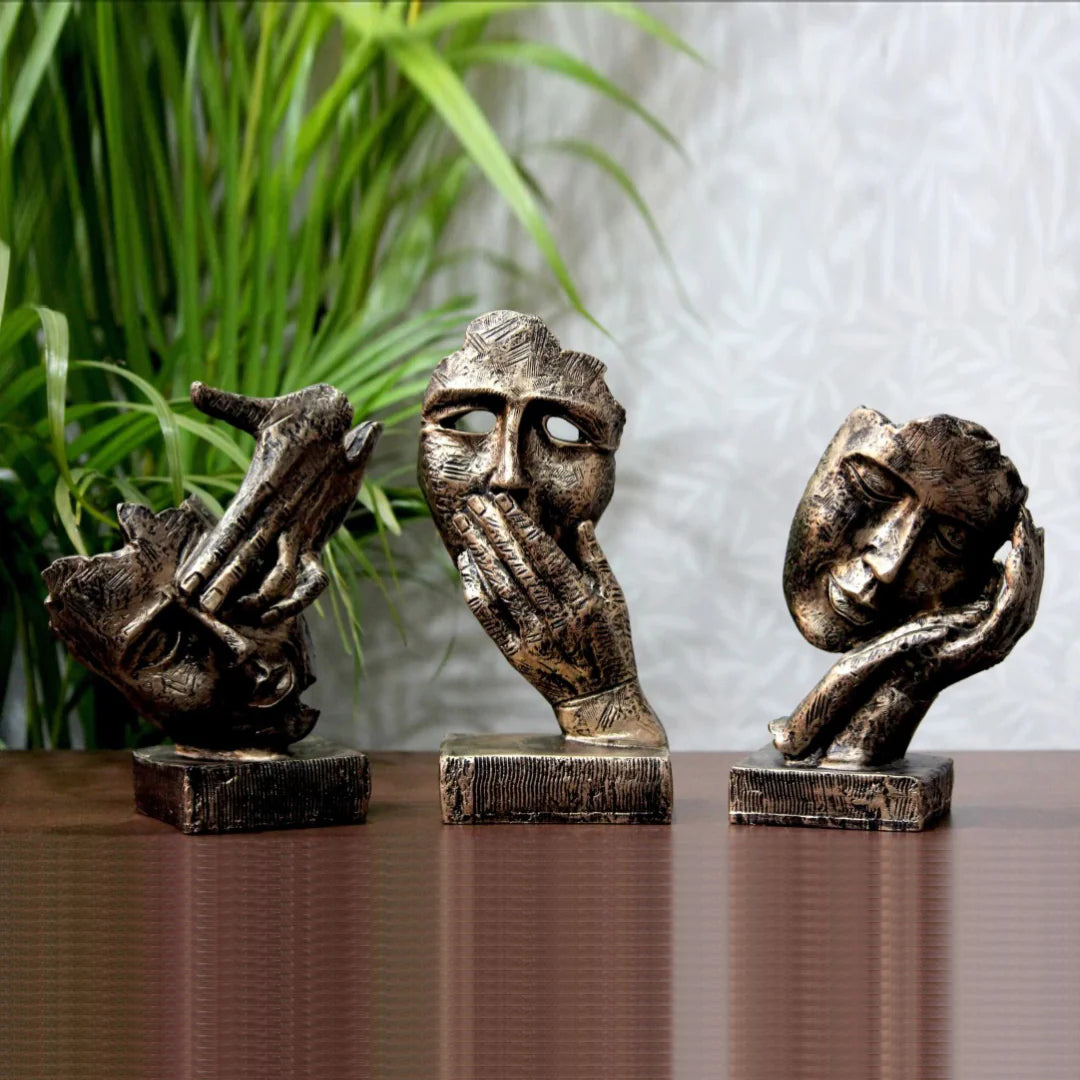 Faces of a Man Set - Antique Copper