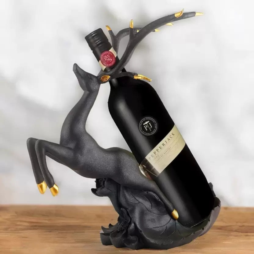 Antelope Wine Holder - Raven Black