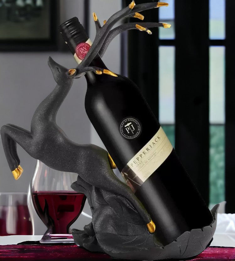 Antelope Wine Holder - Raven Black