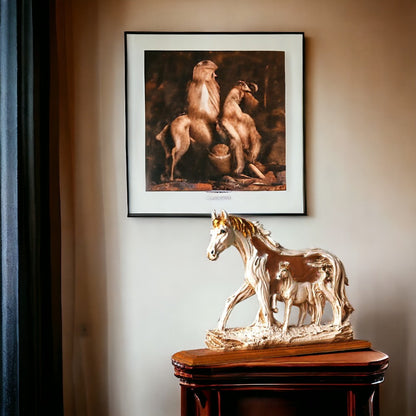 Antique Horse & Foal - Pearl Ivory
