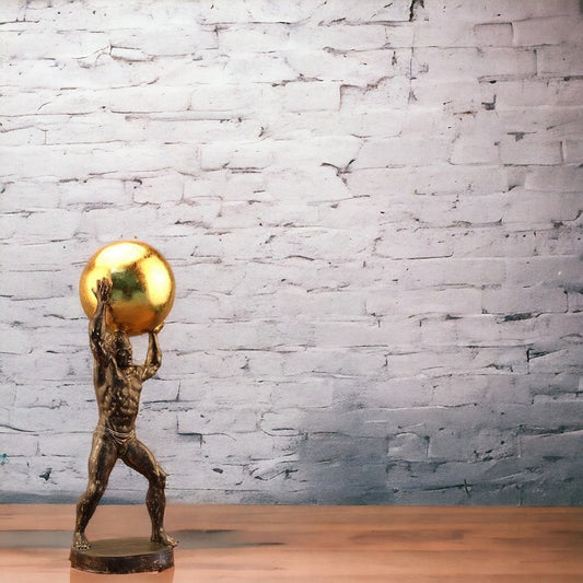 Atlas Holding the World - Coppery Bronze