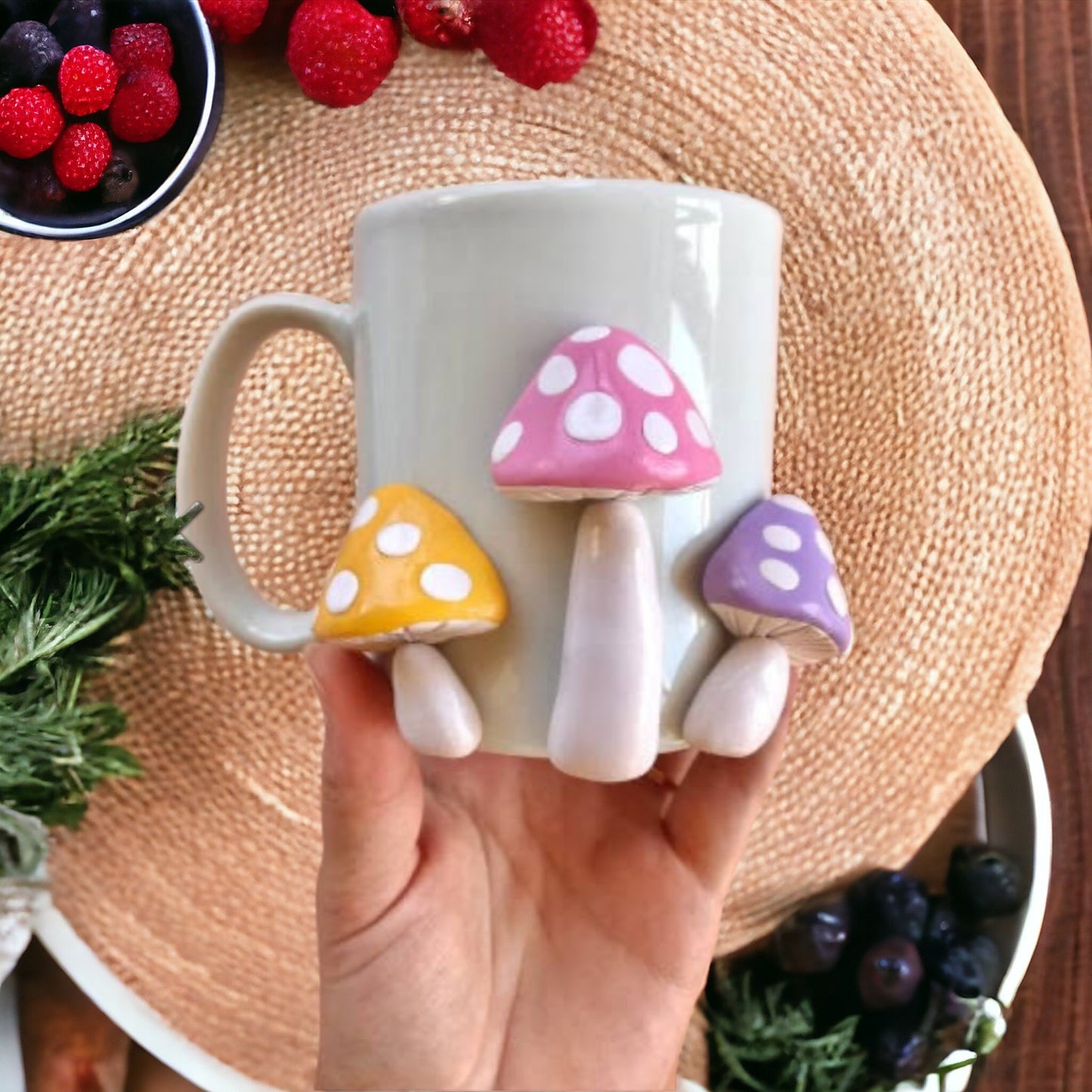 Tri-Mushroom Coffee Mug