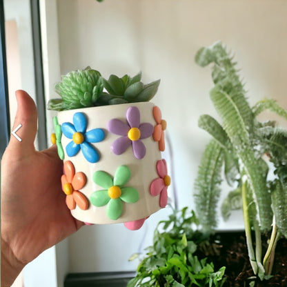 Bunch of Flowers Ceramic Succulent Pot