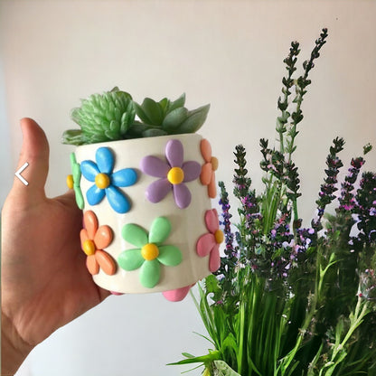 Bunch of Flowers Ceramic Succulent Pot