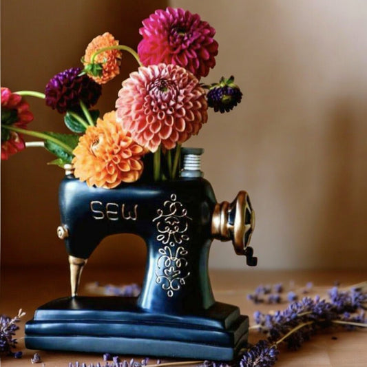 Antique Sewing Machine Vase
