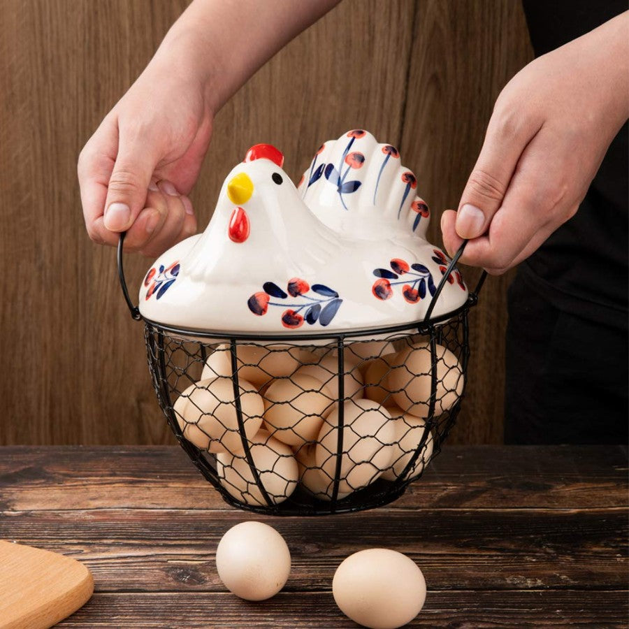 Ceramic Chicken Egg Holder