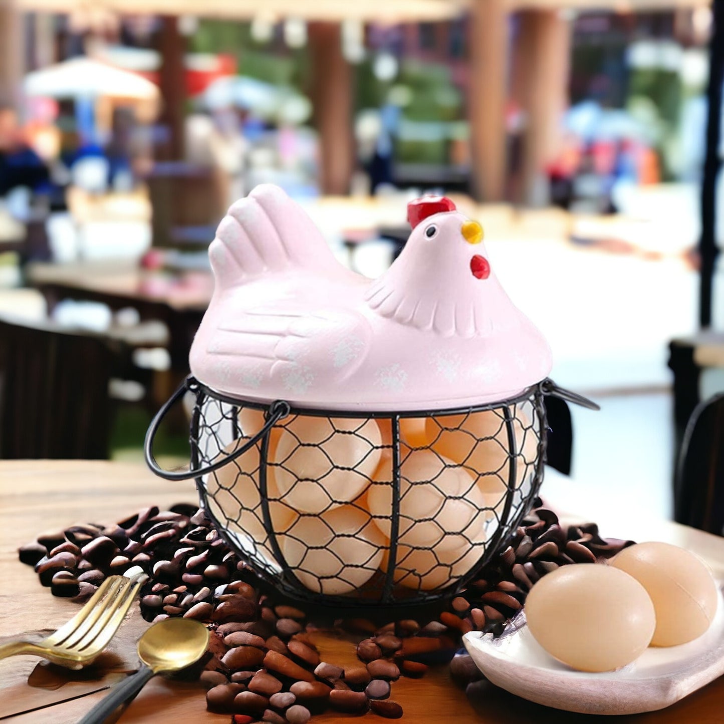 Ceramic Chicken Egg Holder