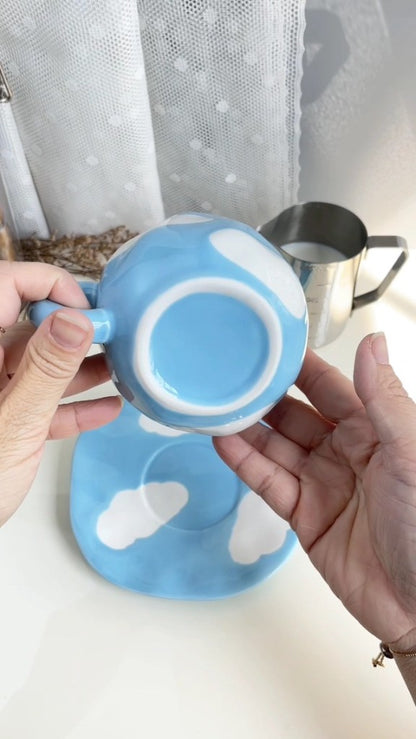 Cloud Mug and Saucer