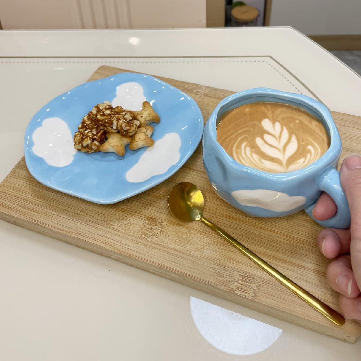 Cloud Mug and Saucer