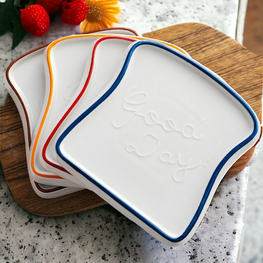 Ceramic Bread Breakfast Plate