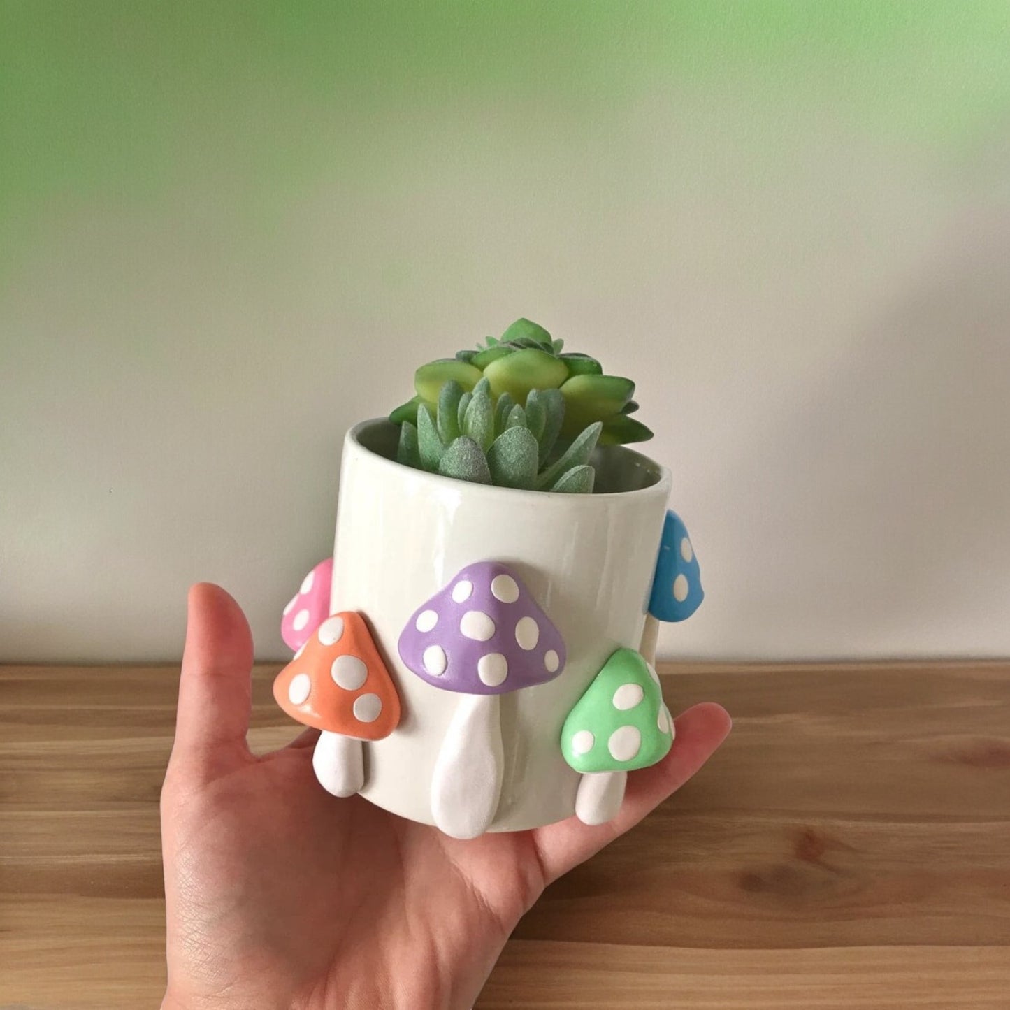 Mushroom Ceramic Succulent Pot