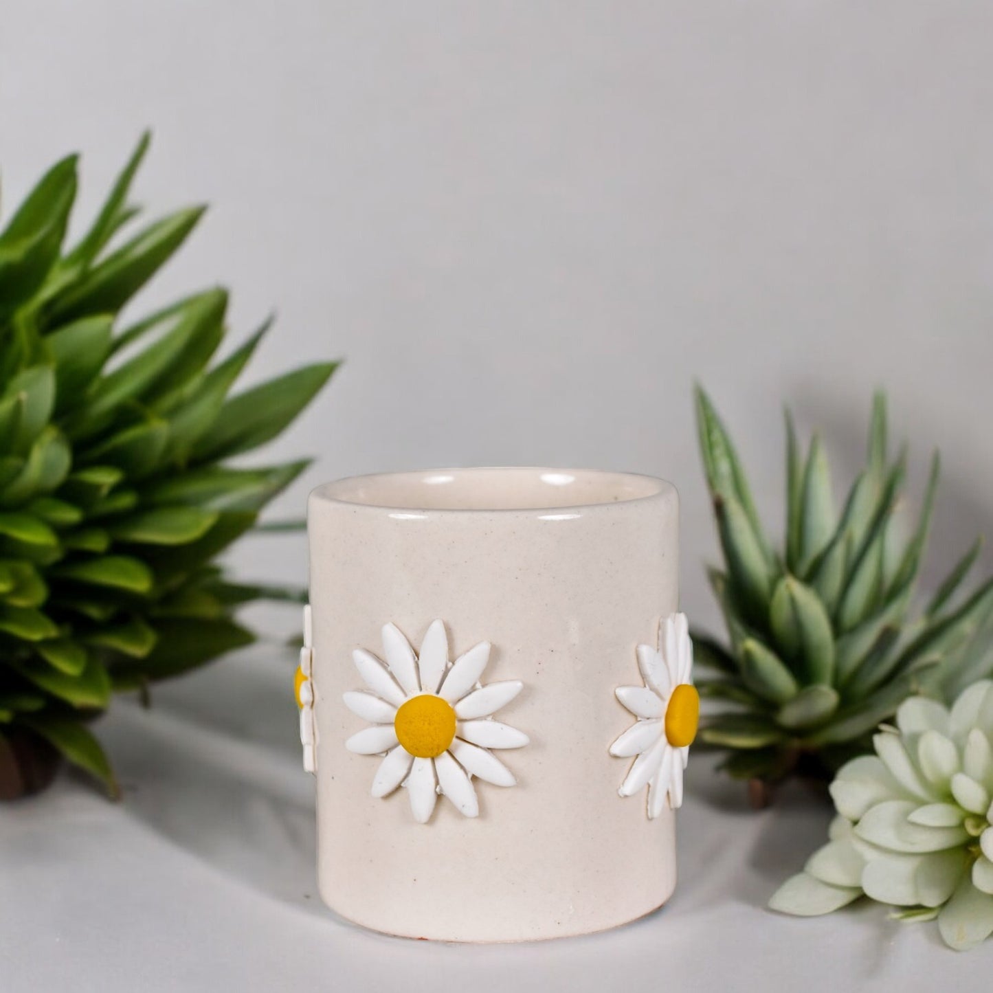 Daisy Ceramic Succulent Pot