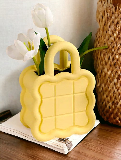 Handbag Vase - Sunflower Yellow
