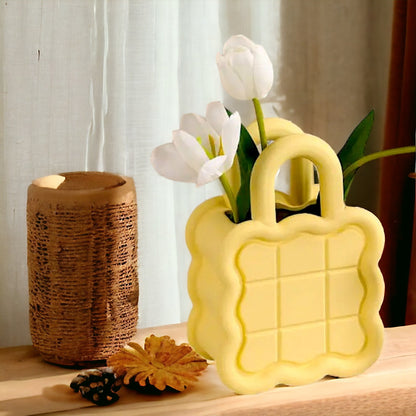 Handbag Vase - Sunflower Yellow