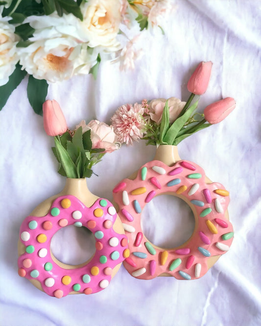 Fairy Pink Donut Vase