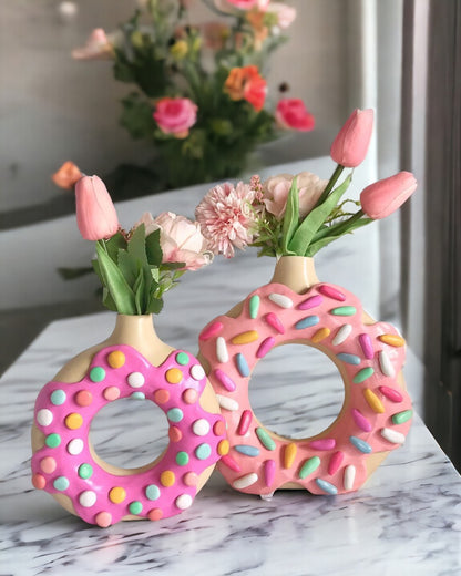Fairy Pink Donut Vase