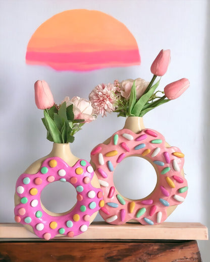 Fairy Pink Donut Vase