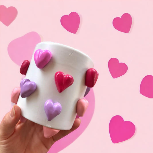 Purple Heart Ceramic Succulent Pot