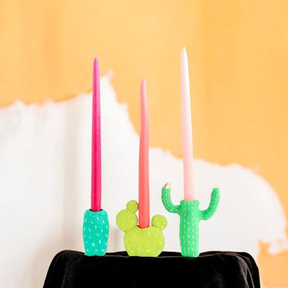 Cactus Ceramic Candle Holder