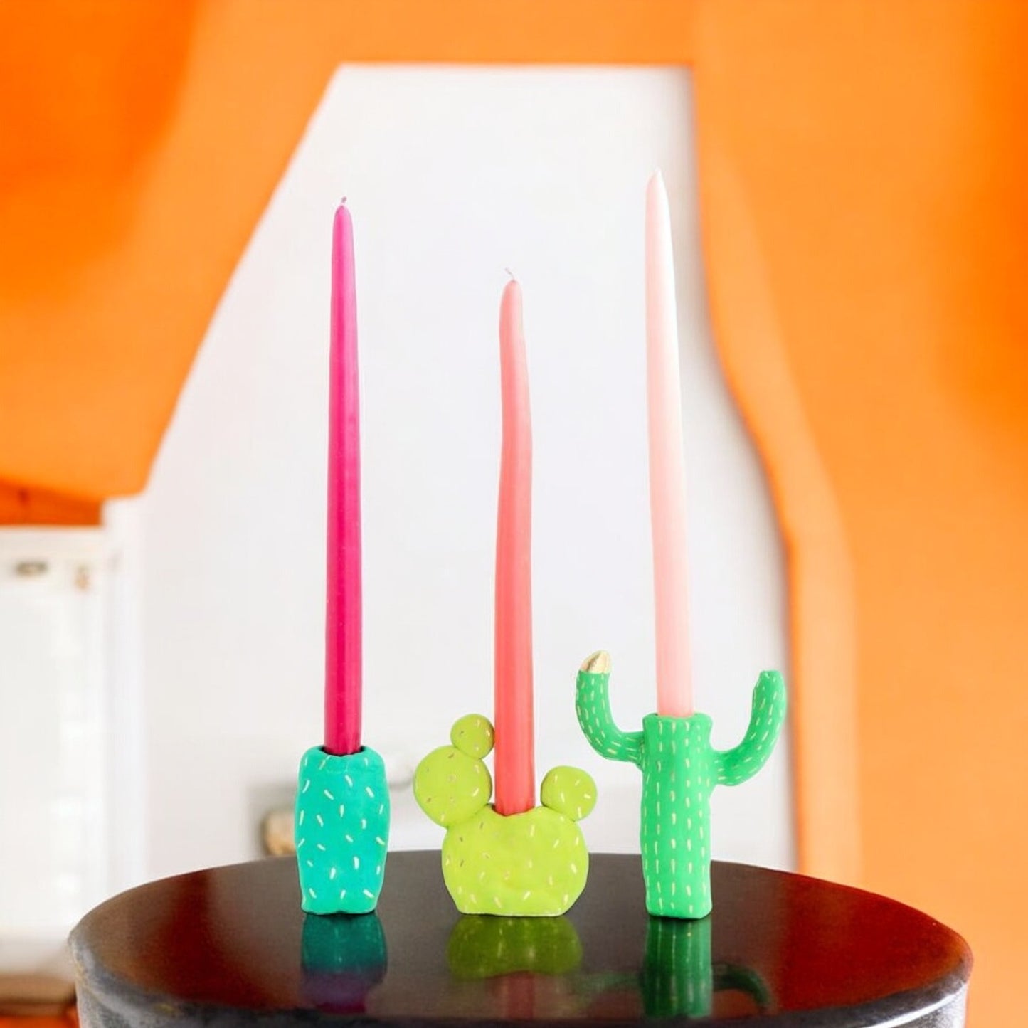 Cactus Ceramic Candle Holder