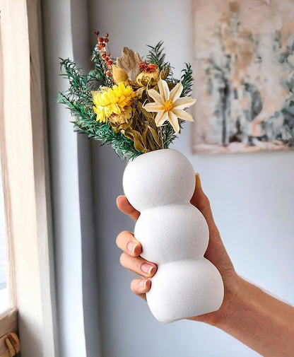 Tri-Bubble Ceramic Vase