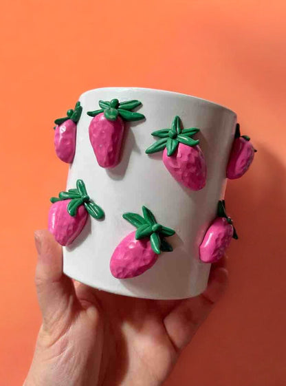 Strawberry Ceramic Succulent Pot