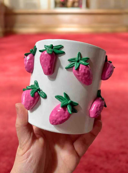 Strawberry Ceramic Succulent Pot