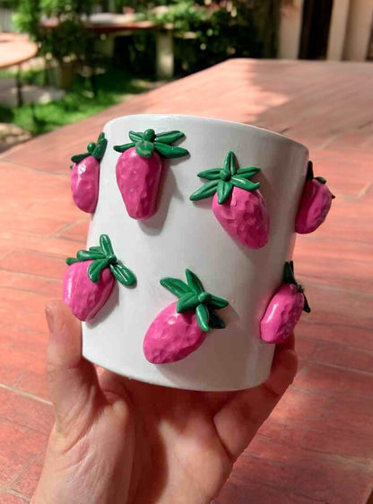 Strawberry Ceramic Succulent Pot