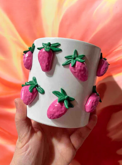 Strawberry Ceramic Succulent Pot