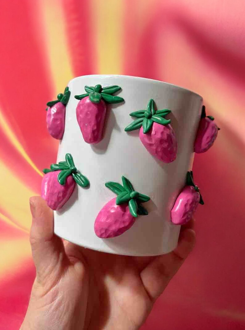 Strawberry Ceramic Succulent Pot