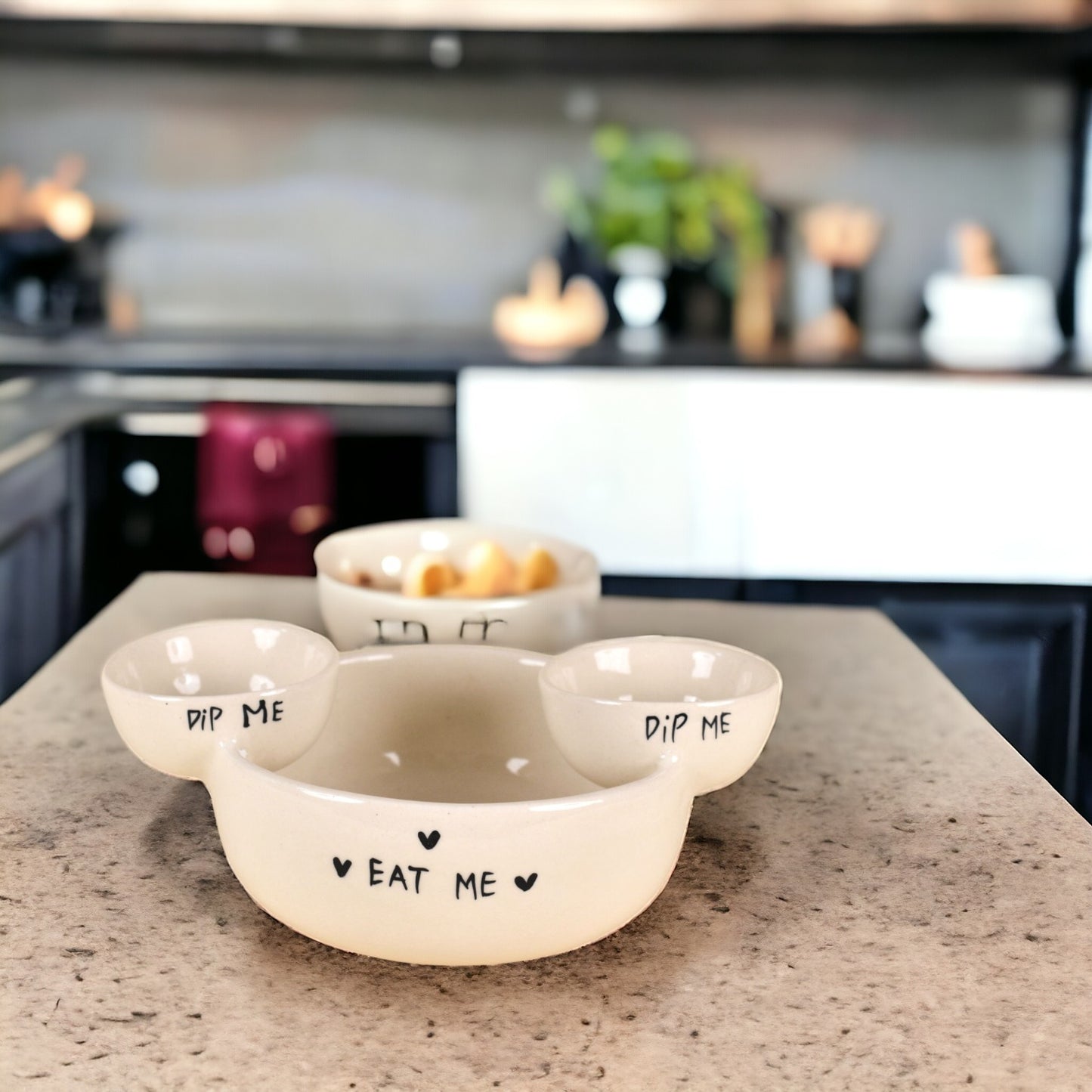 Ceramic Chip & Dip Bowl