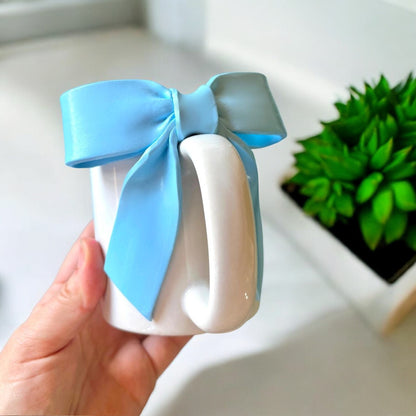 Handle Big Bow Ceramic Mug