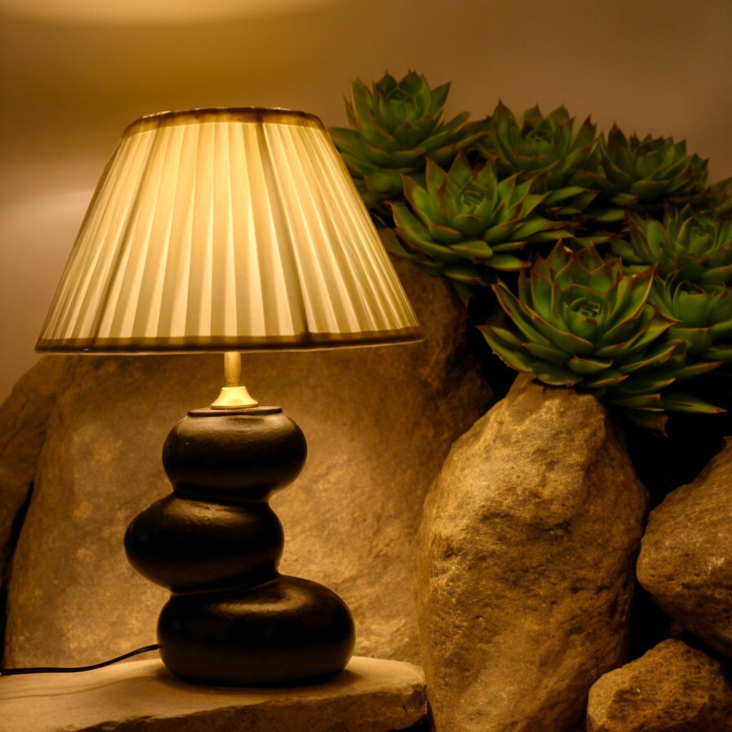 Stacked Stones Ceramic Table Lamp