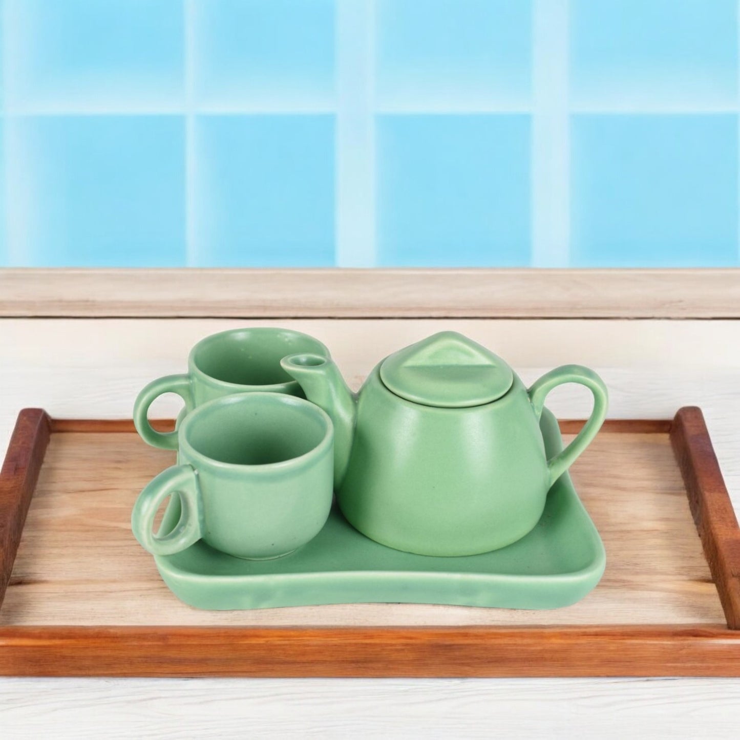 Pastel Tea Pot Set - Green