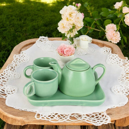 Pastel Tea Pot Set - Green